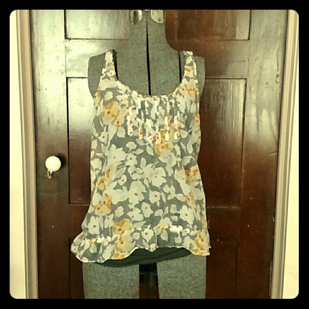 Floral tank.